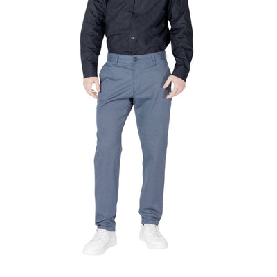 Armani Exchange Blue Cotton Skinny Pants