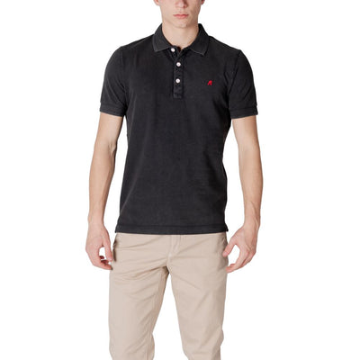 Replay Schwarzes Baumwoll-Poloshirt