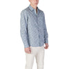 Replay Light Blue Cotton Pattern Shirt
