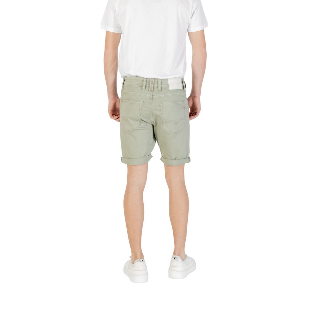 Grüne Bermuda-Shorts aus Baumwolle von Replay
