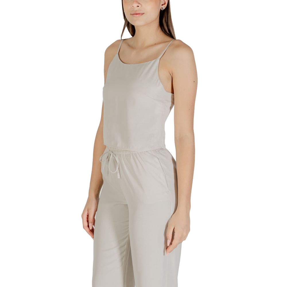 Nur beiges Oberteil aus recyceltem Polyester