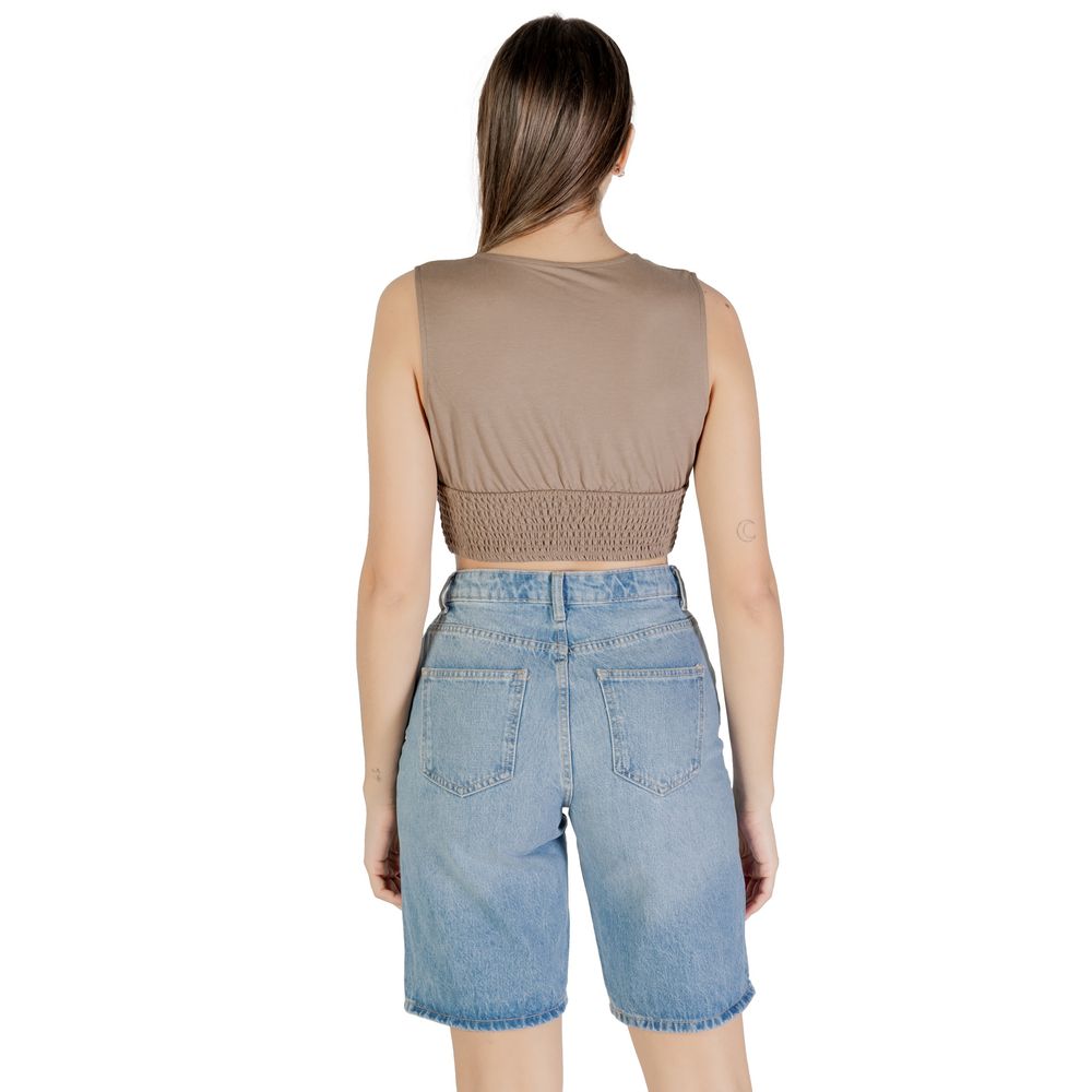 Nur braunes Viskose-Oberteil