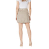 Vila Clothes Beige Cotton Mini Skirt