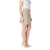 Vila Clothes Beige Cotton Mini Skirt