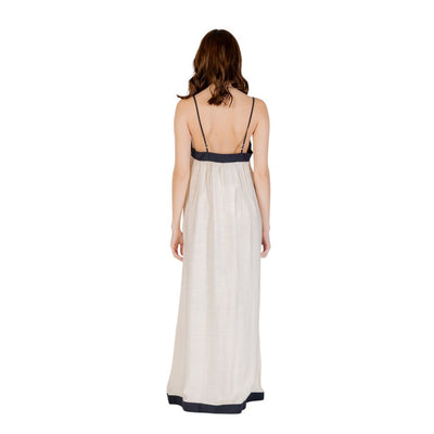 Vero Moda Beige Nylon Long Dress