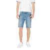 Jeckerson Light Blue Cotton Bermuda Shorts