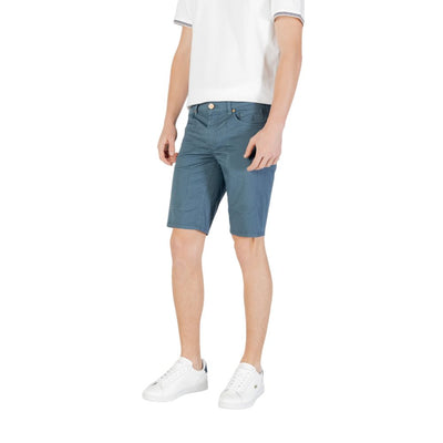 Jeckerson Blue Cotton Bermuda Shorts