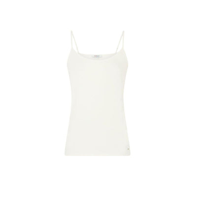 Morgan De Toi Cream Cotton Tank Tops