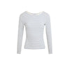 Morgan De Toi White Viscose Long Sleeve T-Shirt