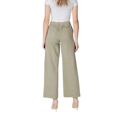 Only Green Cotton Casual Pants