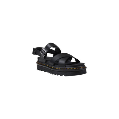 Dr. Martens Black Leather Flat Sandals