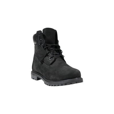 Timberland Black Leather Lace-Up Boots