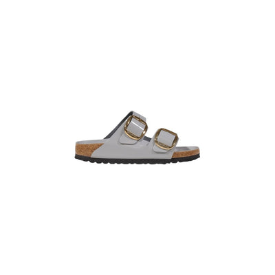 Birkenstock Gray Leather Slippers