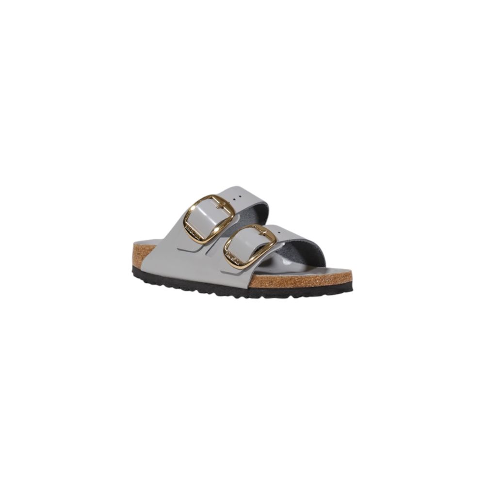 Birkenstock Hausschuhe aus grauem Leder