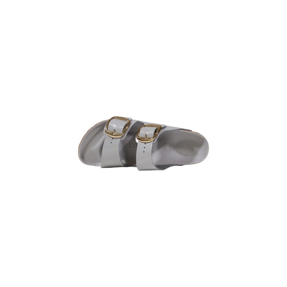 Birkenstock Hausschuhe aus grauem Leder