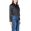 Blauer Black Polyamide Biker Jacket
