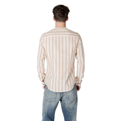 Gianni Lupo Beige Cotton Pattern Shirt