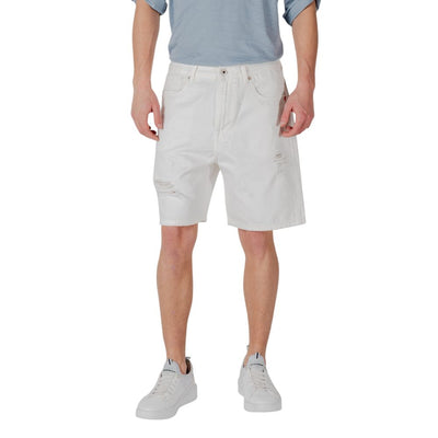 Gianni Lupo White Cotton Bermuda Shorts