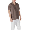 Gianni Lupo Brown Viscose Shortsleeve Shirt