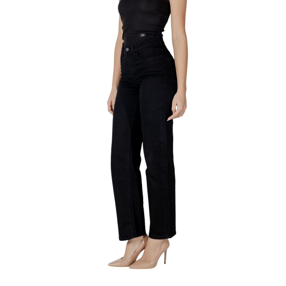 ICHI Schwarze Baumwolljeans mit Relaxed Fit