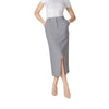 ICHI Gray Polyester Long Skirt