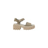 Timberland Beige Leder-Plateausandalen