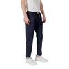 Gianni Lupo Blue Cotton Casual Pants