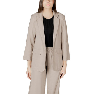 Only Beige Viscose Blazer