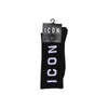Icon Black Cotton Socks