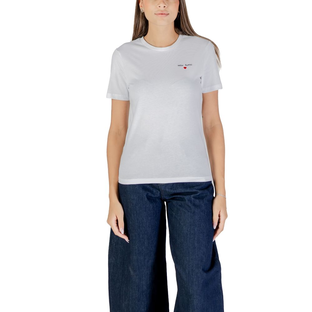 Nur weißes Baumwoll-T-Shirt