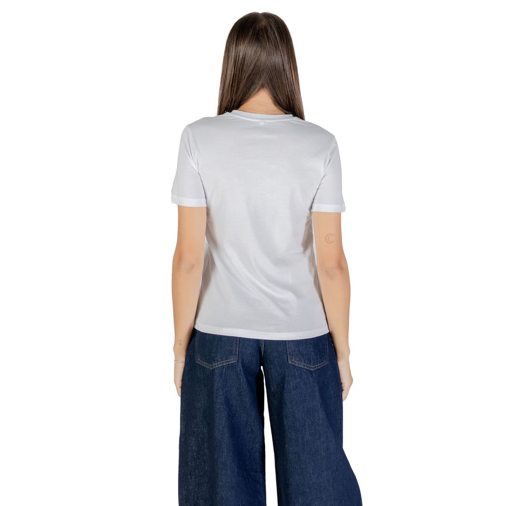 Nur weißes Baumwoll-T-Shirt