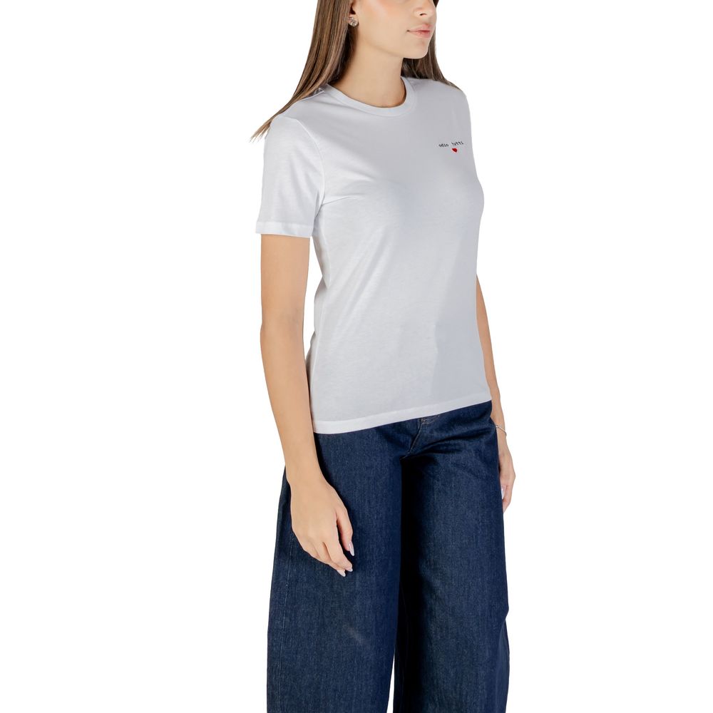 Nur weißes Baumwoll-T-Shirt