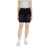 ICHI Black Cotton Mini Skirt