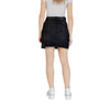 ICHI Black Cotton Mini Skirt