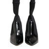 Dolce & Gabbana Black Stretch Stilettos Booties Socks Shoes