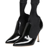 Dolce & Gabbana Black Stretch Stilettos Booties Socks Shoes