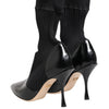 Dolce & Gabbana Black Stretch Stilettos Booties Socks Shoes