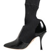Dolce & Gabbana Black Stretch Stilettos Booties Socks Shoes
