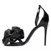Dolce & Gabbana Black Leather Ankle Strap Heel Sandals Shoes