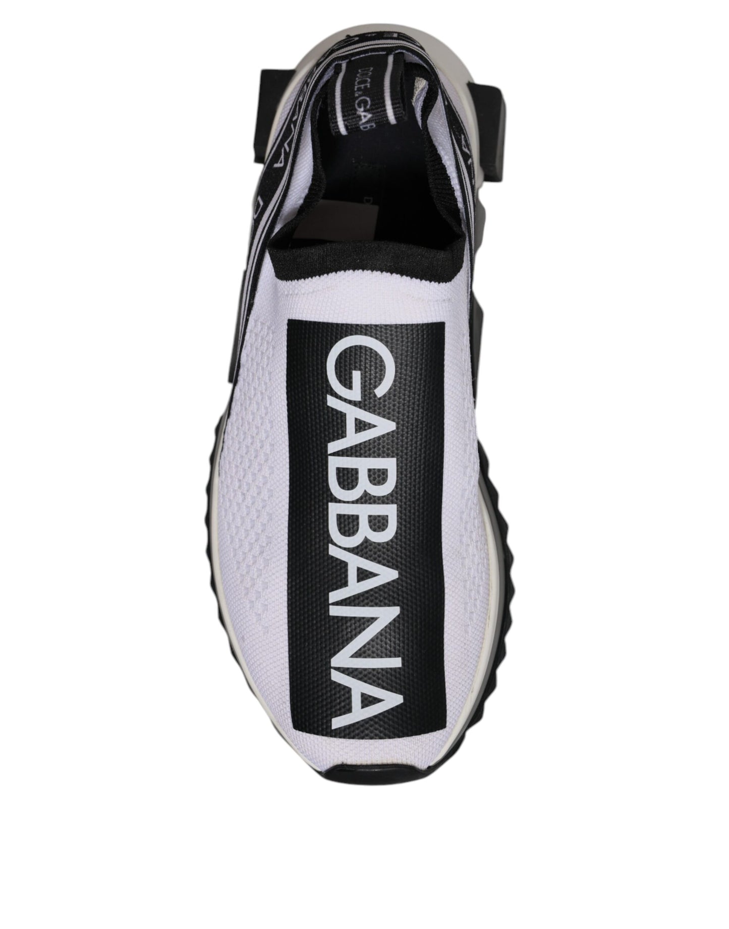 Dolce &amp; Gabbana – Sorrento – Slipper-Sneaker in Schwarz und Weiß