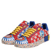 Dolce &amp; Gabbana Portofino Carretto Sneaker aus bedrucktem Leder