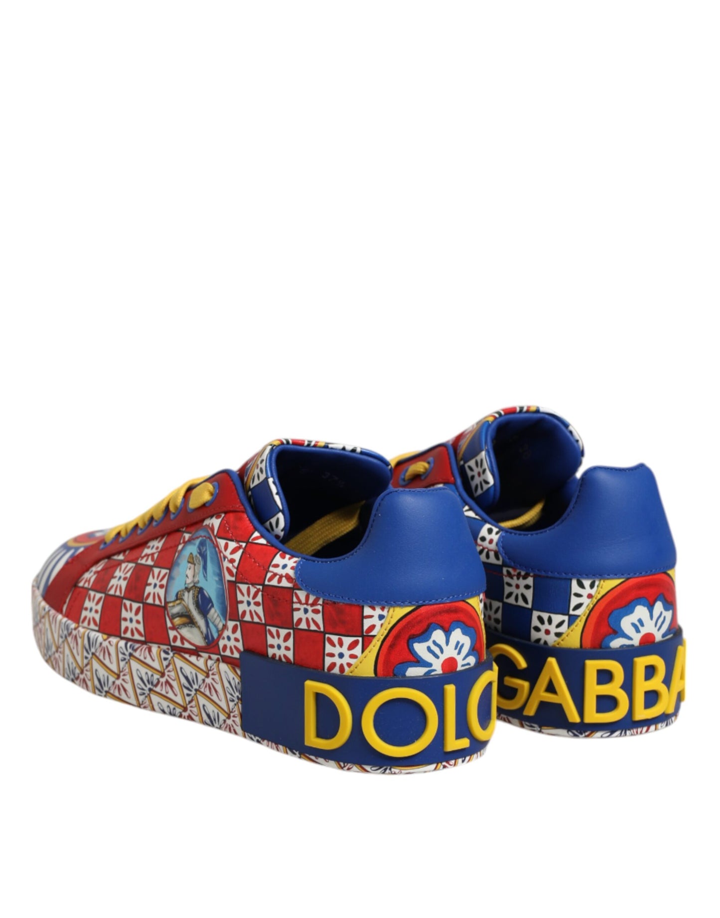 Dolce &amp; Gabbana Portofino Carretto Sneaker aus bedrucktem Leder