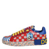 Dolce &amp; Gabbana Portofino Carretto Sneaker aus bedrucktem Leder