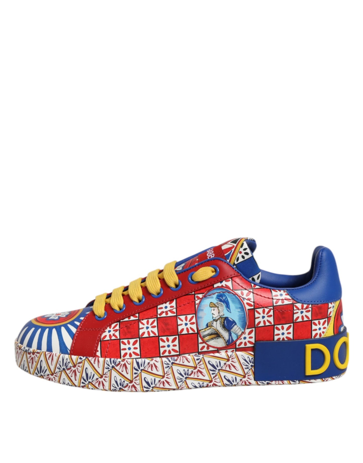 Dolce &amp; Gabbana Portofino Carretto Sneaker aus bedrucktem Leder