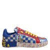 Dolce &amp; Gabbana Portofino Carretto Sneaker aus bedrucktem Leder