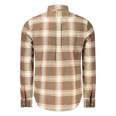 Timberland Brown Cotton Men Shirt