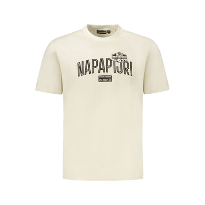 Napapijri Beige Cotton Men T-Shirt
