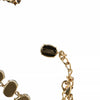 Dolce &amp; Gabbana Halskette aus goldfarbenem Messing mit Gliederkette und Rosenblüten-Kristall