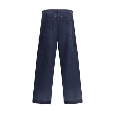 Margiela Blue Cotton Casual Pants