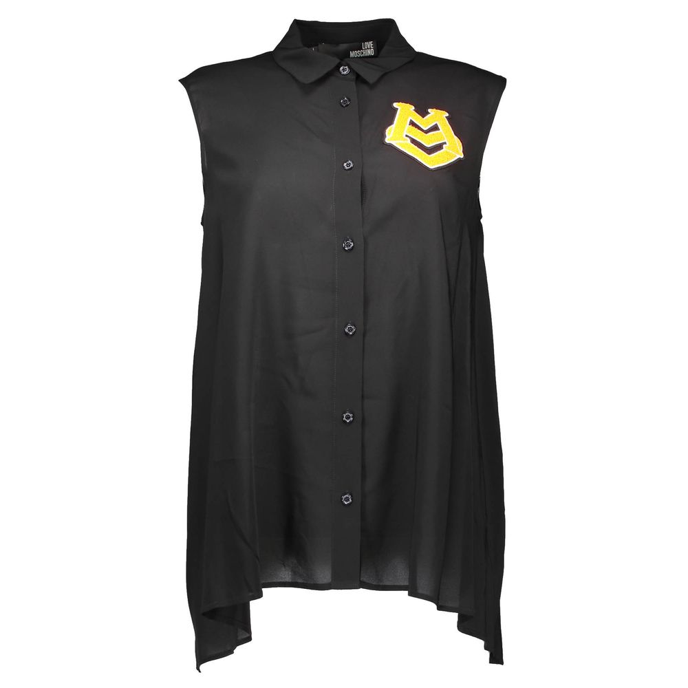 Love Moschino Black Viscose Women's Shirt